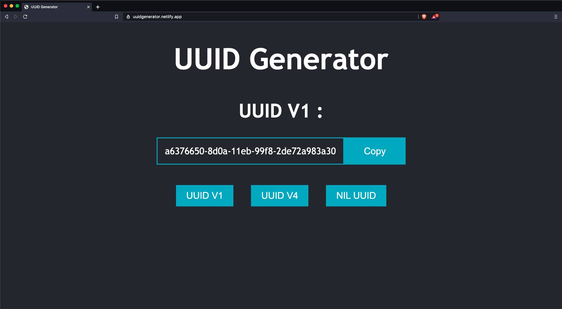 UUID Generator